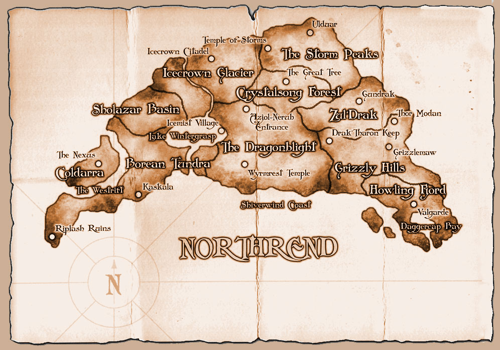 WoW Northrend Map